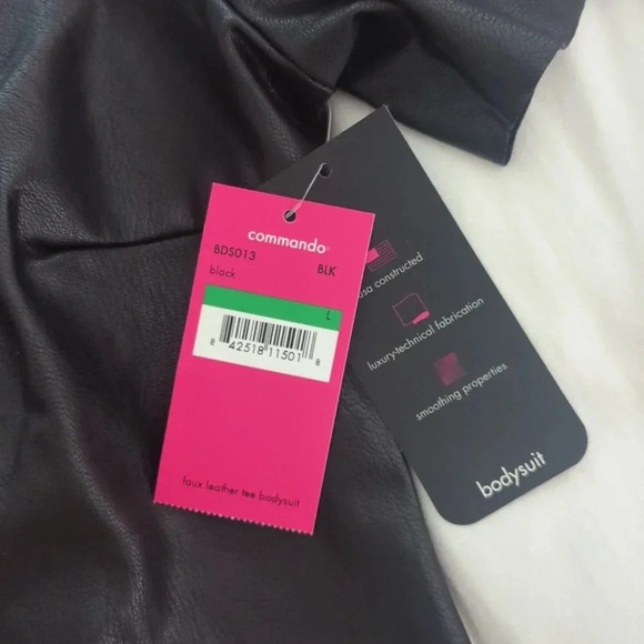 NWT COMMANDO® Faux Leather Tee Bodysuit Size L - Picture 8 of 8